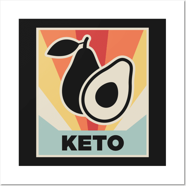 Retro Vintage KETO Olive Wall Art by MeatMan